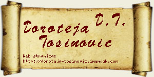 Doroteja Tošinović vizit kartica
